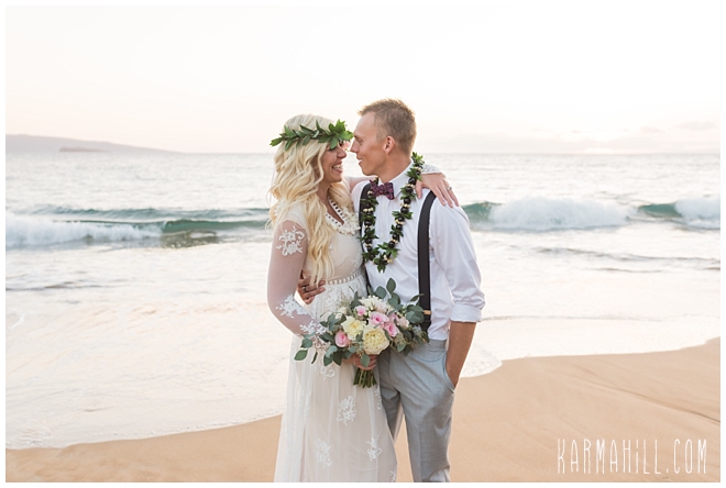 beach wedding elopement Maui 