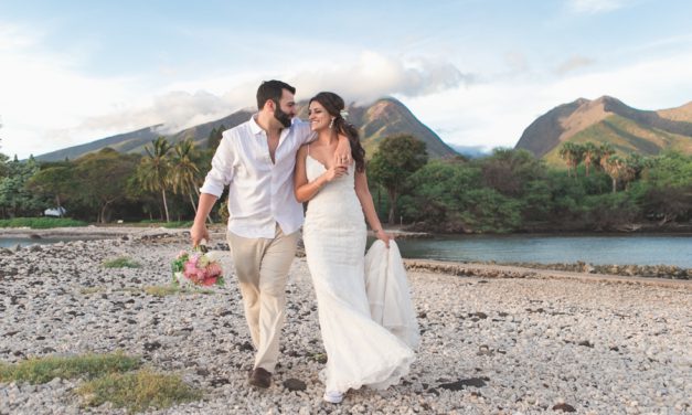 Blush Wedding at Olowalu Plantation House