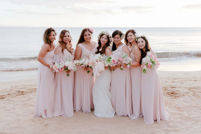 Blush Maui Wedding at Sugar Beach Events - Makena Weddings