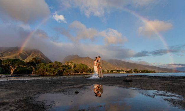 Romantic Rainbow Wedding at the Olowalu Plantation House