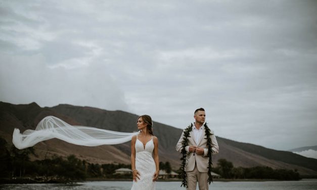 Eucalyptus + White Maui Wedding at the Olowalu Plantation House