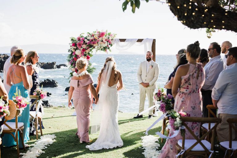 Luxurious Pink Maui Wedding at the Kukahiko Estate Makena Weddings