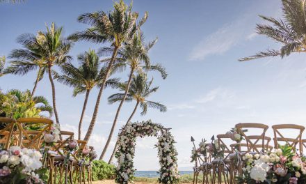 Luxury Blush + Ivory Maui Wedding at Sugar Beach Events