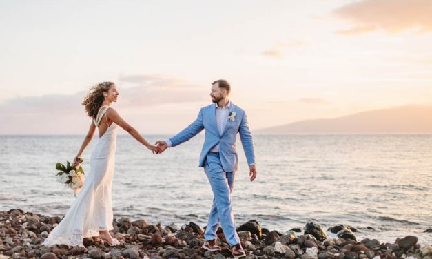 Romantic Blush Olowalu Plantation House Maui Wedding