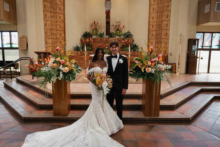 Maui Catholic Church Wedding + Gather on Maui Reception
