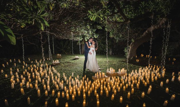 Romantic, Candle-Lit Maui Wedding Reception at Kukahiko Estate