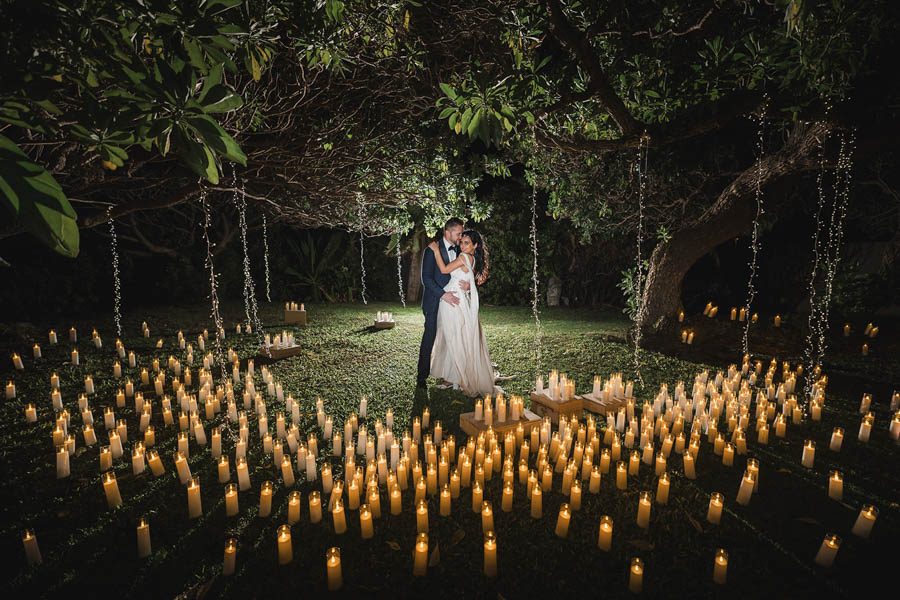 Romantic, Candle-Lit Maui Wedding Reception at Kukahiko Estate
