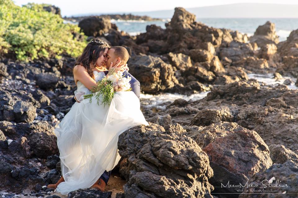 Intimate Maui Beach Wedding of Destinee + Wesley