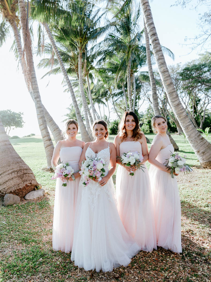 Blush Maui Wedding at Olowalu Plantation House - Makena Weddings