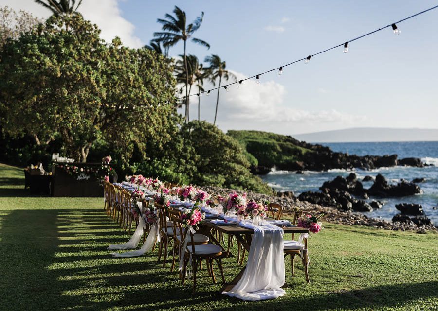 Luxurious Pink Maui Wedding at the Kukahiko Estate